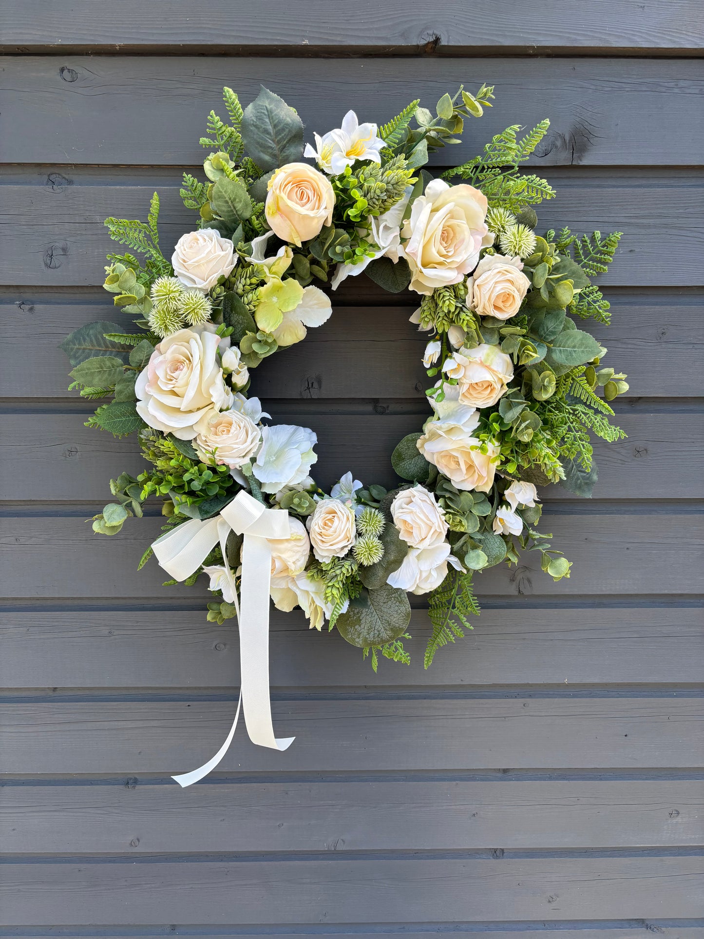 Ivory & Green Wreath