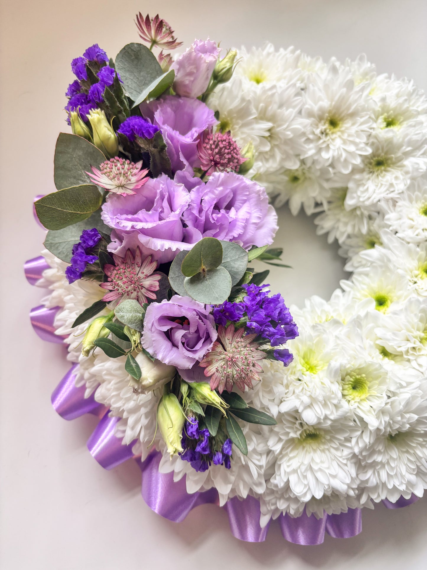 Grave Wreath with Ribbon