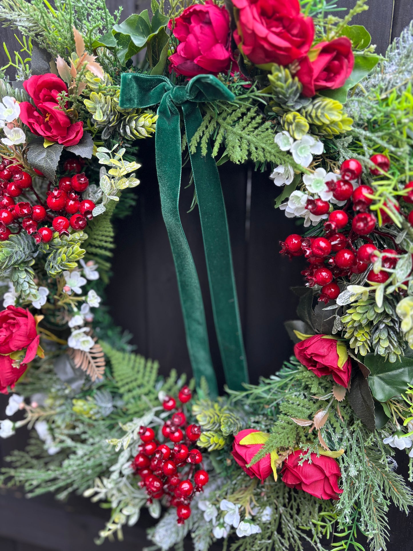 Rose Christmas Wreath