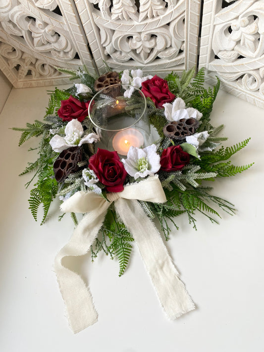 Christmas Candle Arrangement wreath