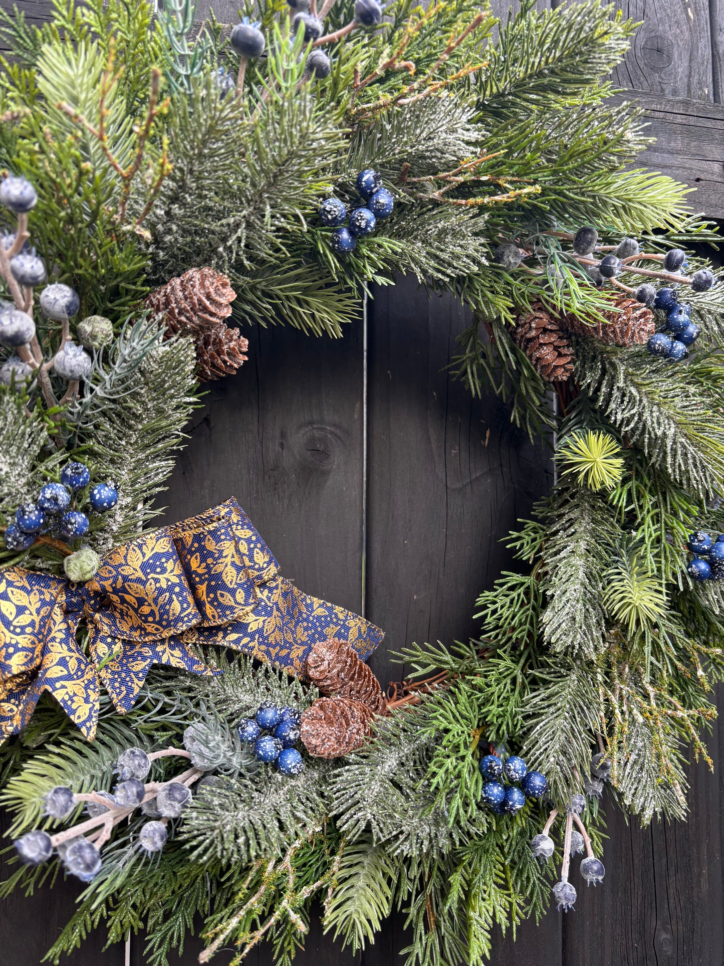 Blueberry Christmas Wreath
