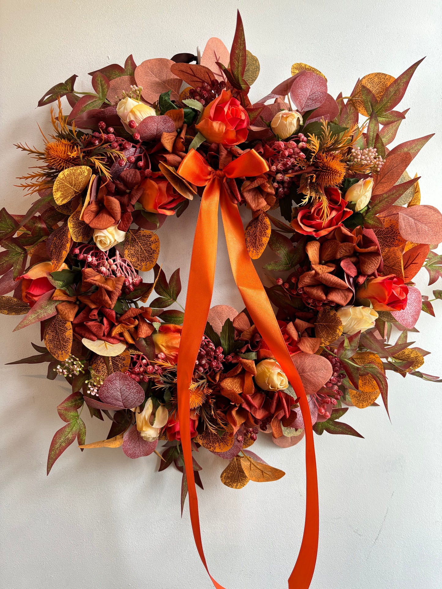 Burnt Orange Autumn Wreath