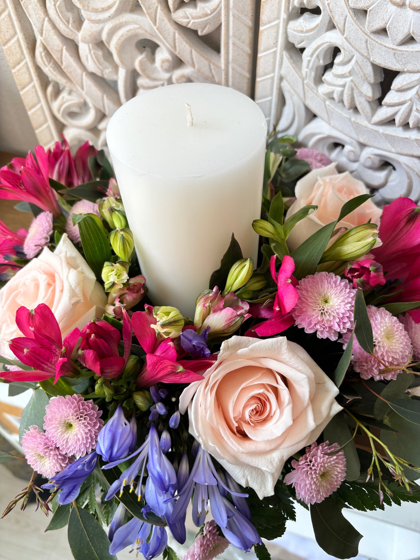 Floral Candle Centrepiece