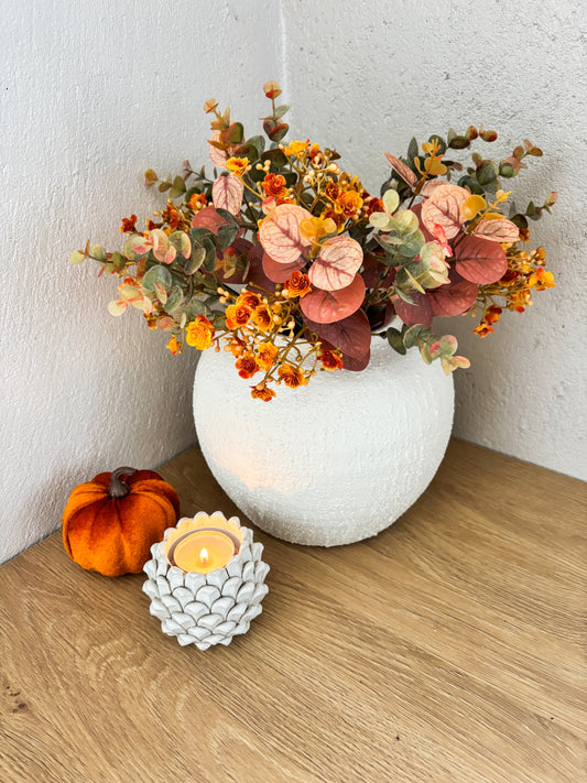 Faux Autumn arrangement Inc. Vase