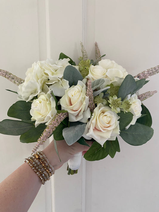 Ivory & Pale Pink Wedding Bouquet