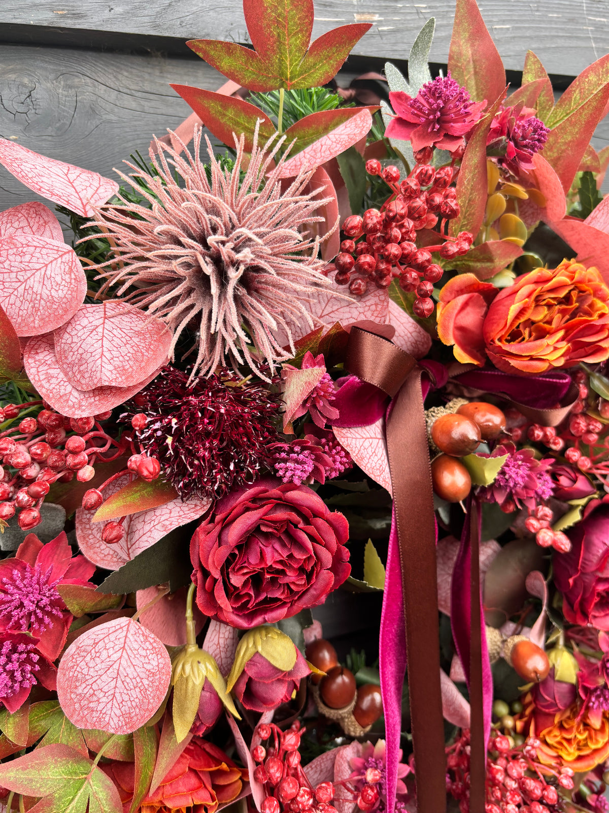 Burgundy Autumn Wreath