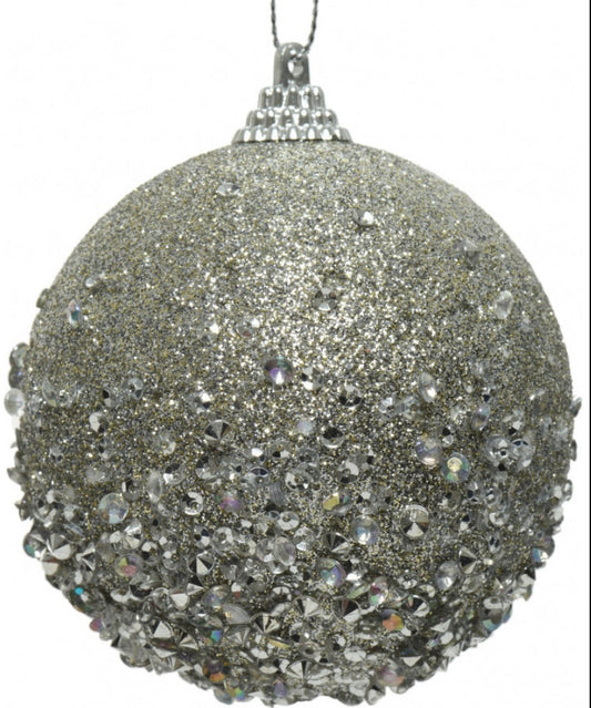 Silver glitter bauble