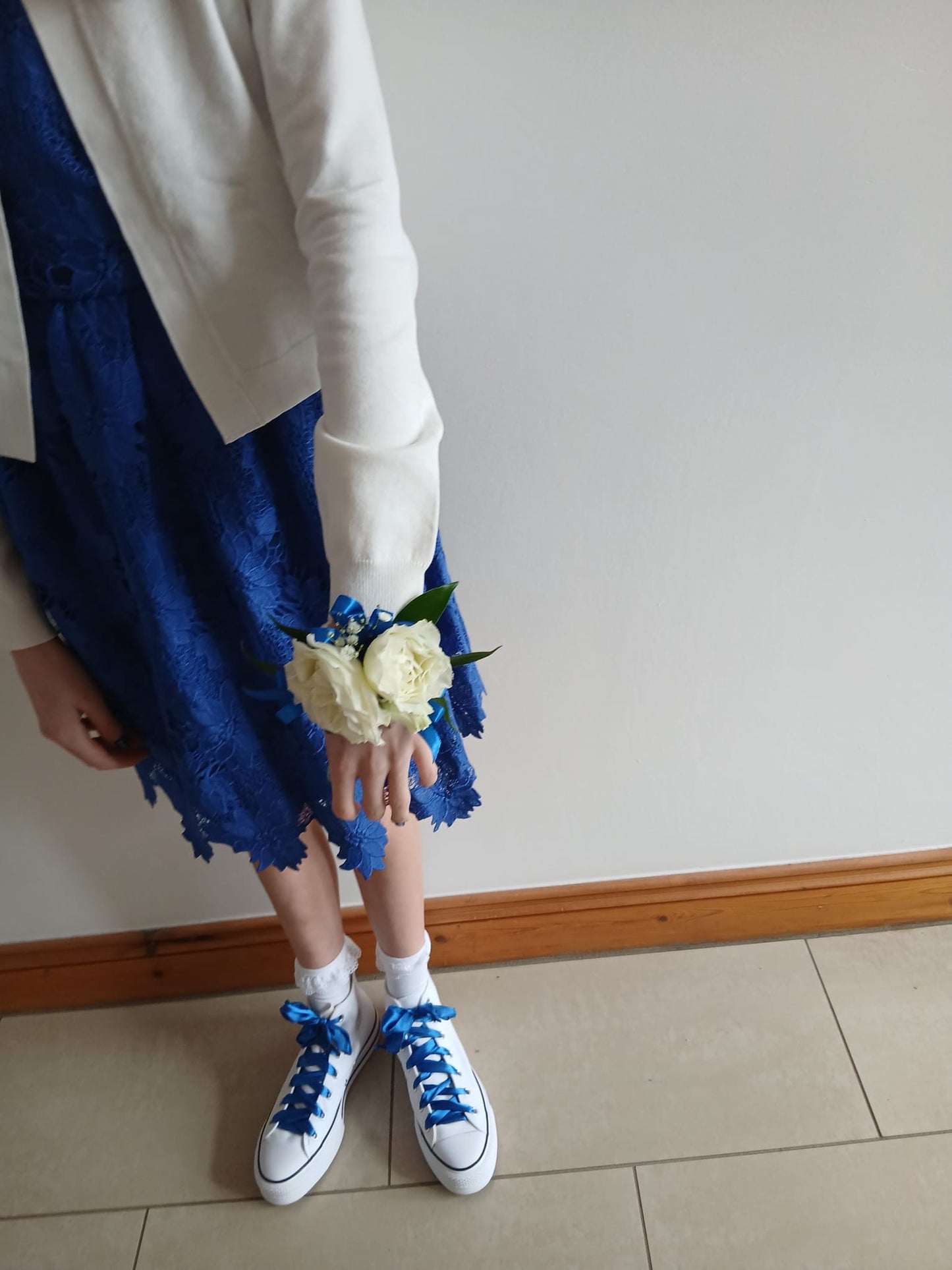 Fresh Flower Corsage Royal Blue