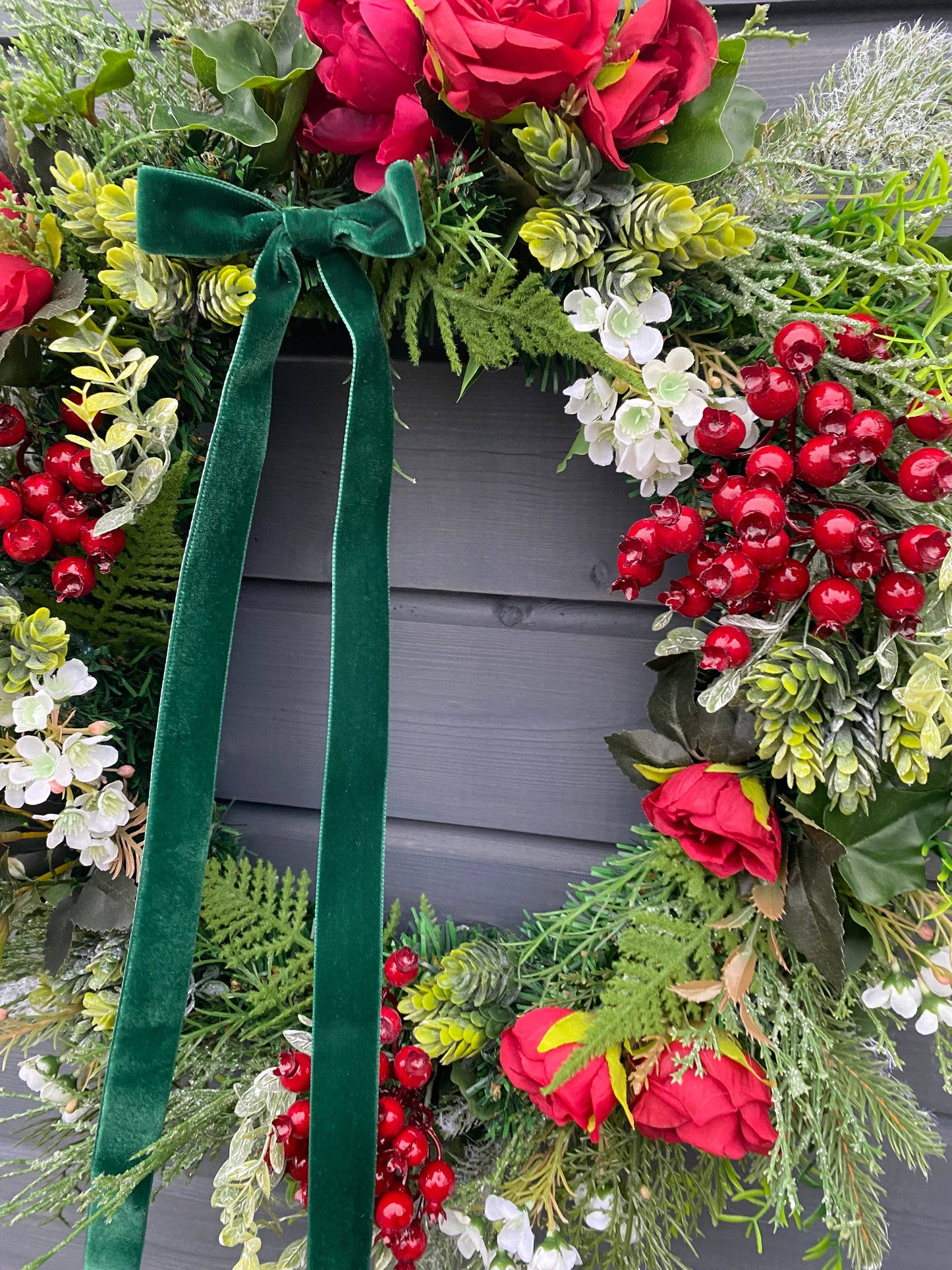 Rose Christmas Wreath