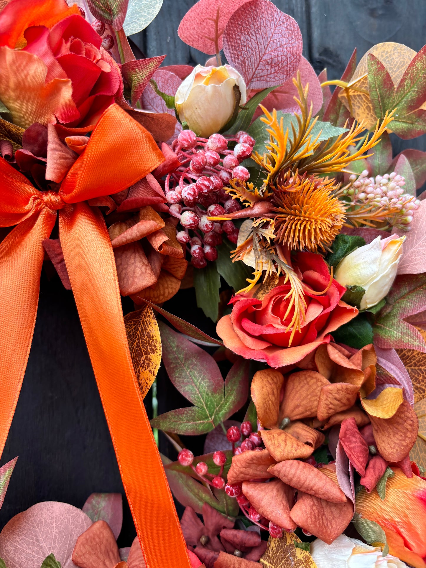 Burnt Orange Autumn Wreath