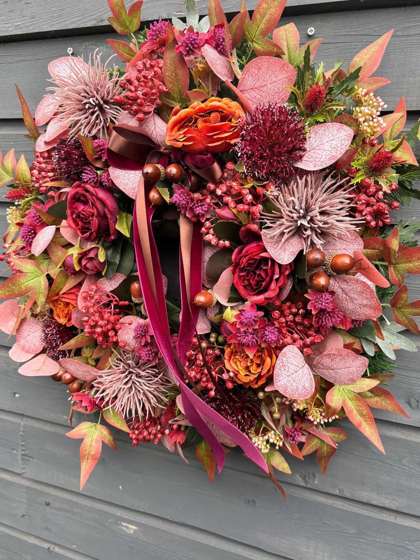 Burgundy Autumn Wreath