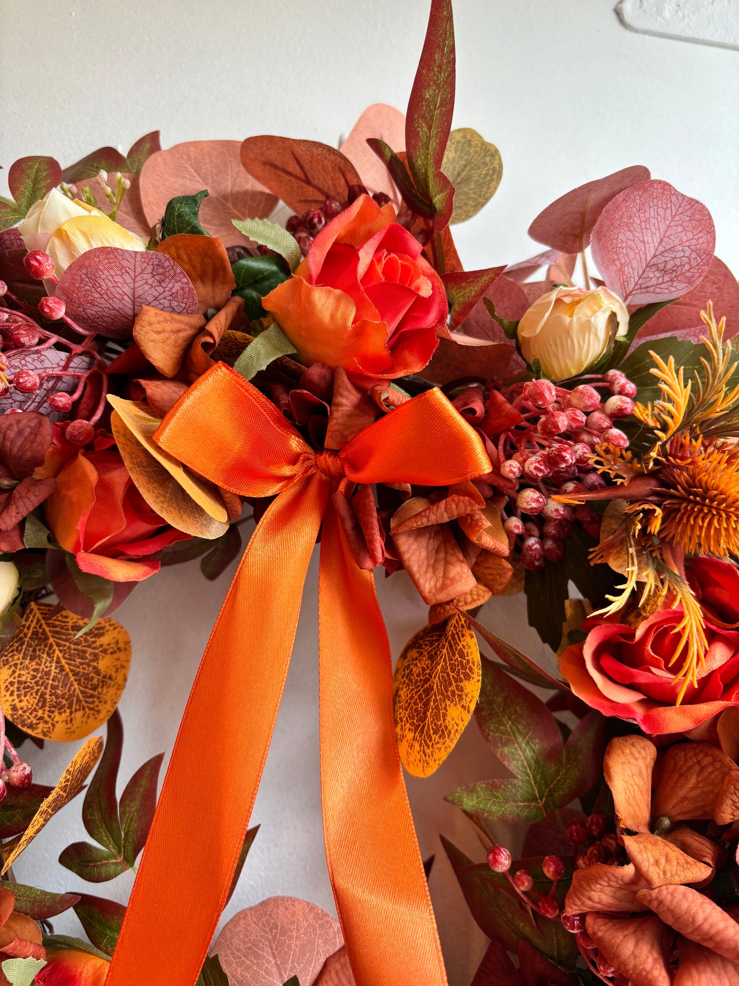 Burnt Orange Autumn Wreath
