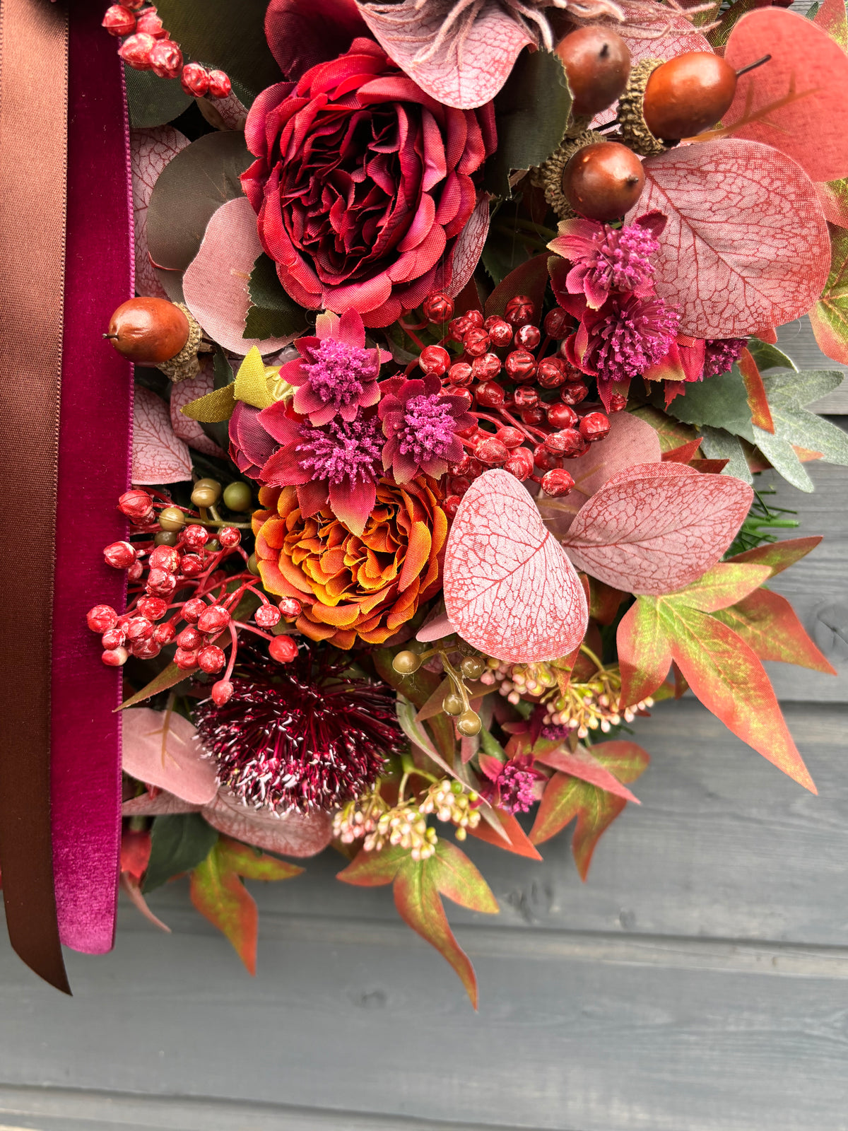 Burgundy Autumn Wreath