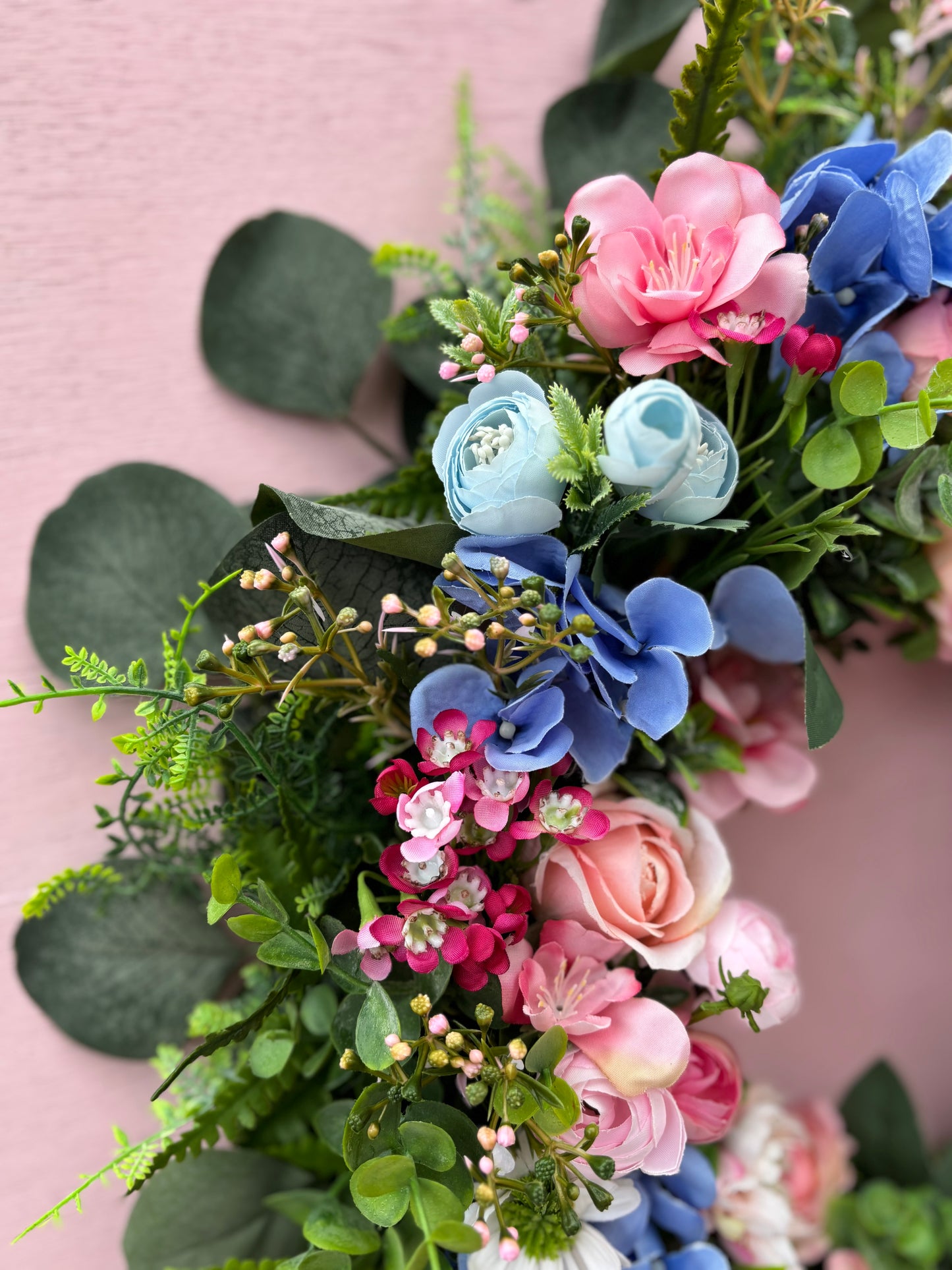 Pink & Blue Wreath