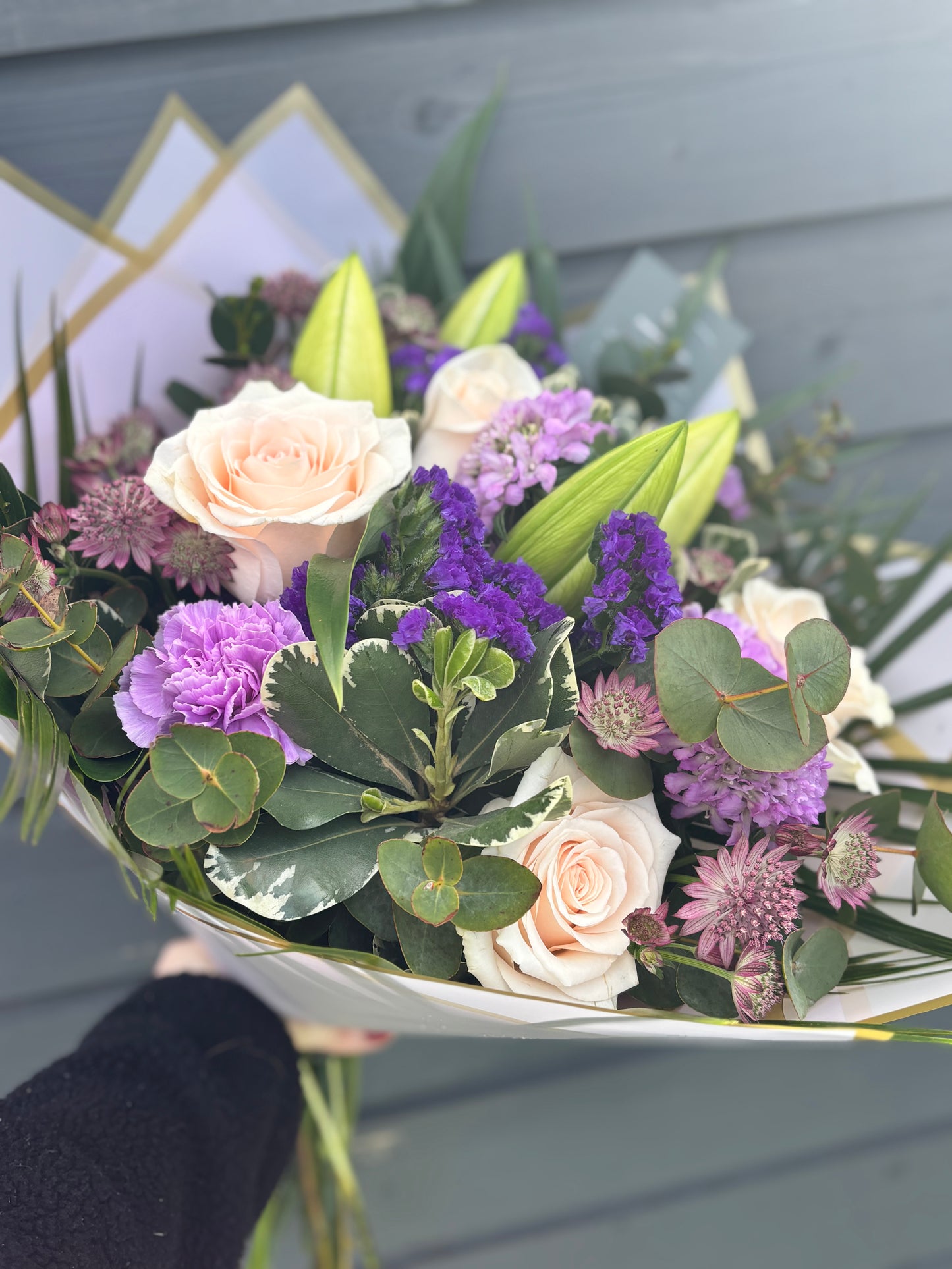 Lilac & Peach Bouquet