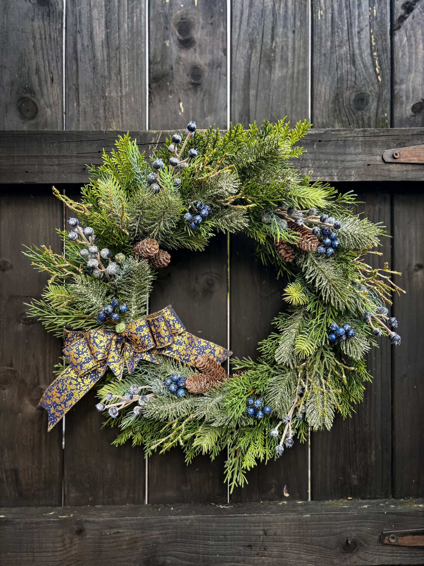 Blueberry Christmas Wreath