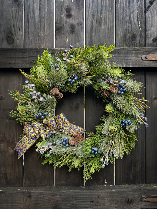 Blueberry Christmas Wreath