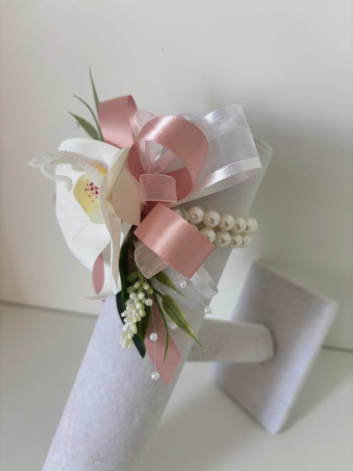 Faux Flower Corsage Orchid