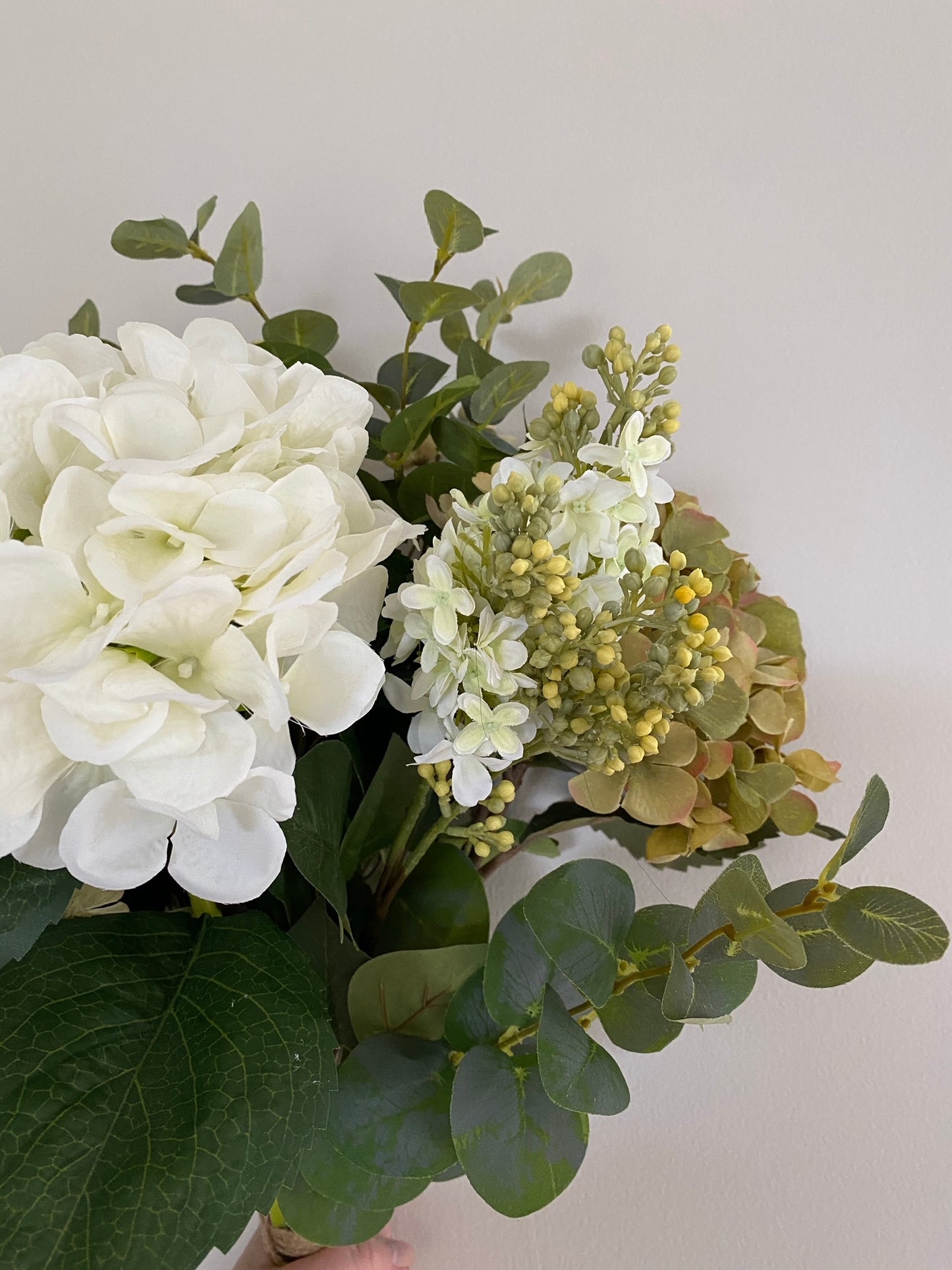 Green & White Hydrangea Bouquet