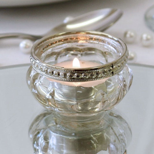 Glass Tea Light Candle Holder