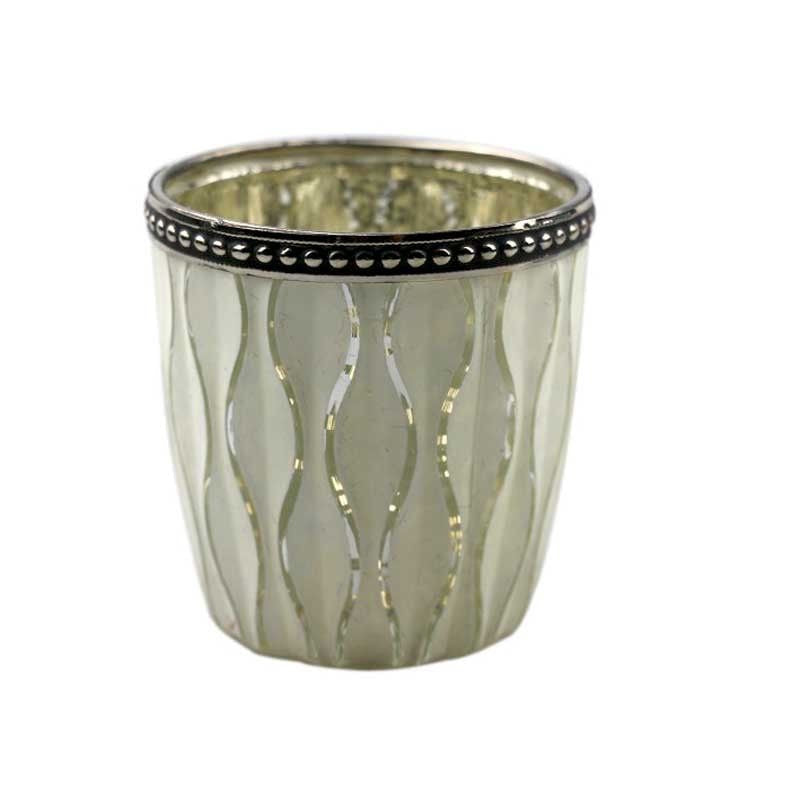 Harlequin Cream Tea Light Candle Holder